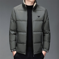 冬季男士立领加厚羽绒服中年宽松大码爸爸装保暖外套YD2283-P115，男装羽绒服，星座1105-3