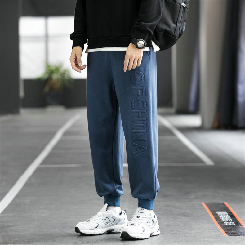 2021春秋季新款休闲裤子男潮牌束脚裤篮球百搭宽松运动卫裤DF22T图片