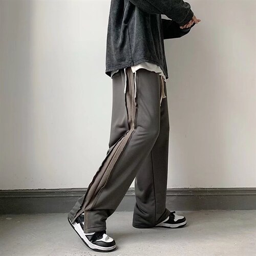 男春秋季高街中性风开叉裤K101P30图片