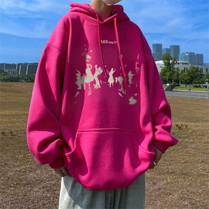 抖音得物供货 可提供视频 春装重磅美式宽松连帽卫衣DL2452图片