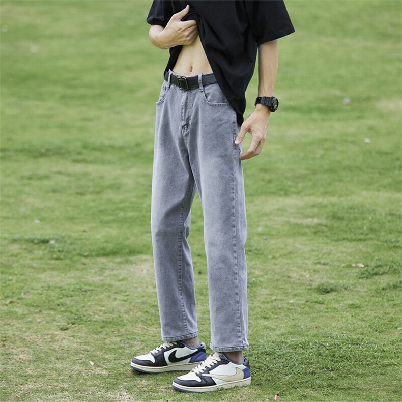 美式高街黄泥染牛仔裤男款春夏季潮流复古水洗裤子YZ87九分-P50,男装牛仔裤,星座509