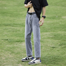 美式高街黄泥染牛仔裤男款春夏季潮流复古水洗裤子YZ87九分-P50，男装牛仔裤，星座509