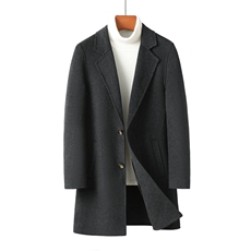 HYD229099秋冬2026年男士新款双面呢大衣羊毛外套呢子外套，男装毛呢大衣，电商B360