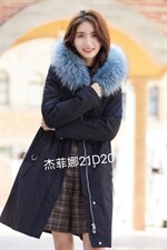 中长款派克羽绒服，女装羽绒服，杰菲娜