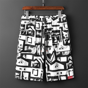 M-8XL男大码冰丝弹力5分裤短裤5032-1_6806(M-5XLP30 6XL-8XLP35)图片