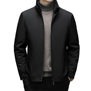 羽绒服男2023冬季新款中年男士商务休闲上衣可脱卸内胆保暖外套图片