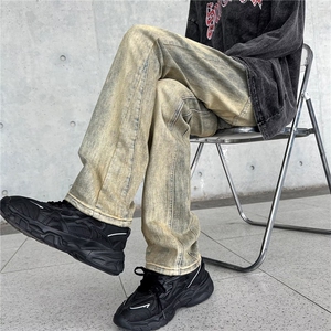 青春流行ins男直筒水洗牛仔裤 X26 P45图片