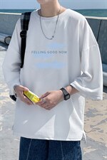 Q11143-P30春夏季七分袖t恤男大码五分袖男短袖中袖，男装T恤，电商A040