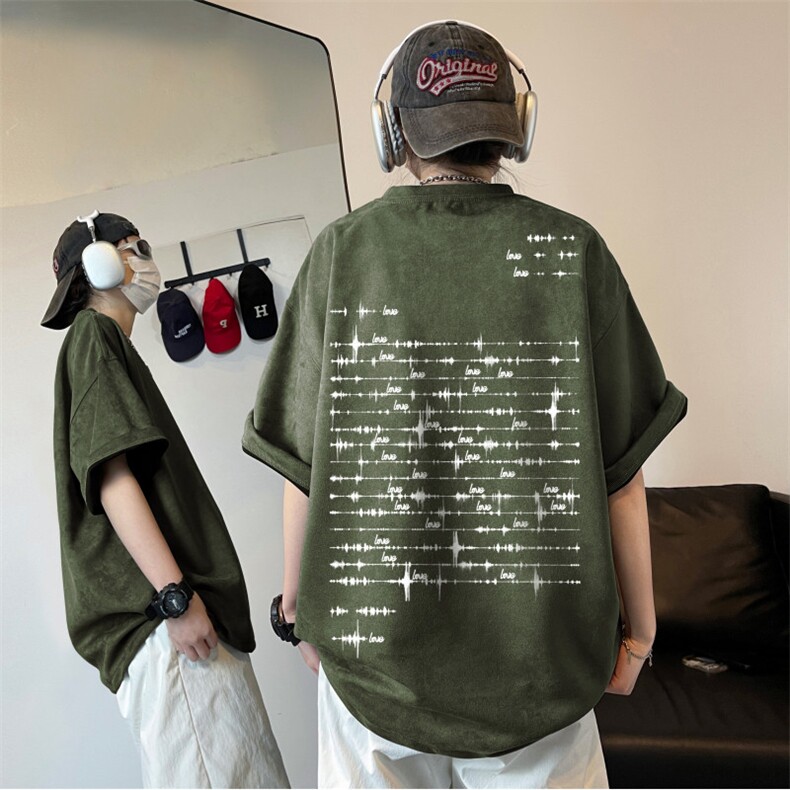 2026夏季新款麂皮绒得物抖音品质印花短袖T恤djp265-特批23控39图片