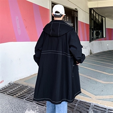 大货风衣男中长款大衣加绒加厚棉衣F262薄P115加绒P135港风B，男装风衣，星座401