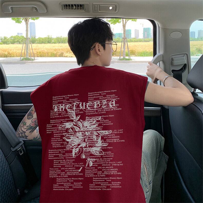 可48小时发货支持抖音得物来样二开240克重磅美式纯棉背心无袖t恤图片
