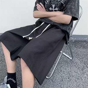 夏季休闲裤男士韩版潮流纯色百搭痞帅2024新款ins五分裤K5253-P43