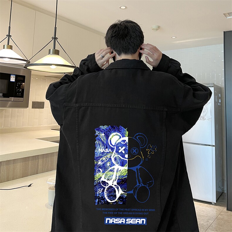 牛仔夹克男大码牛仔外套男茄克NJ77290-P60加绒款-P75,男装夹克,电商A040