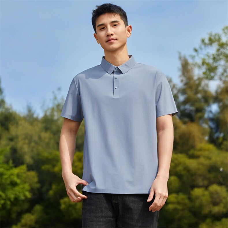 夏凉感透气冰丝无痕POLO衫男短袖T恤时尚百搭商务休闲PL12357-P35,男装Polo衫,星座610（原A335）