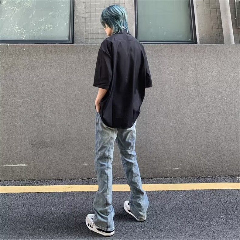 夏季新款衬衫潮流慵懒男方领衬衫G13P35,男装衬衫,星座1116-2