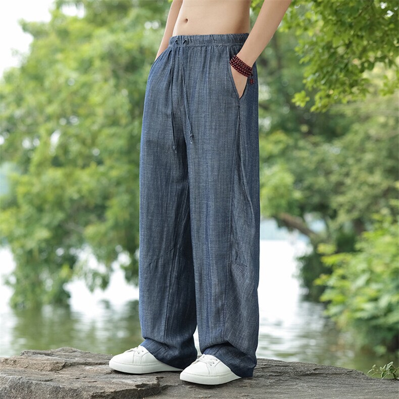 风天丝亚麻松弛感透气休闲牛仔裤星座815-8602p85,男装牛仔裤,星座815（原A203）