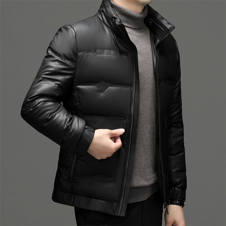 JMXM2226秋冬新款2023年男士休闲皮羽绒服加厚保暖夹克外套P230,男装羽绒服,电商B360