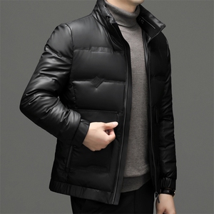 JMXM2226秋冬新款2023年男士休闲皮羽绒服加厚保暖夹克外套P230图片