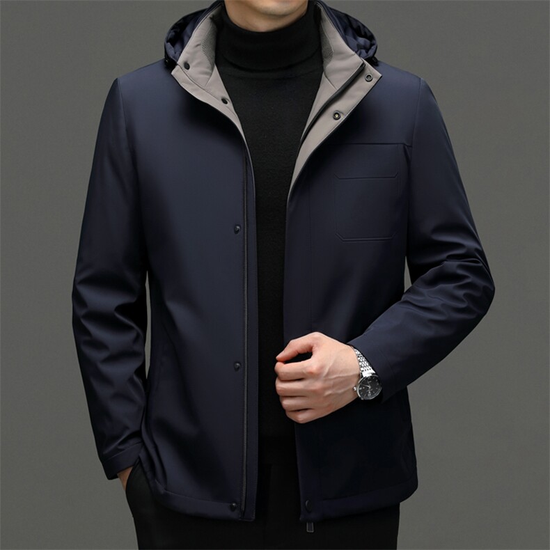 CKE1706钱塘2020-2冬季新款商务休闲厚款中年男士羽绒服P370,男装羽绒服,钱塘207-2