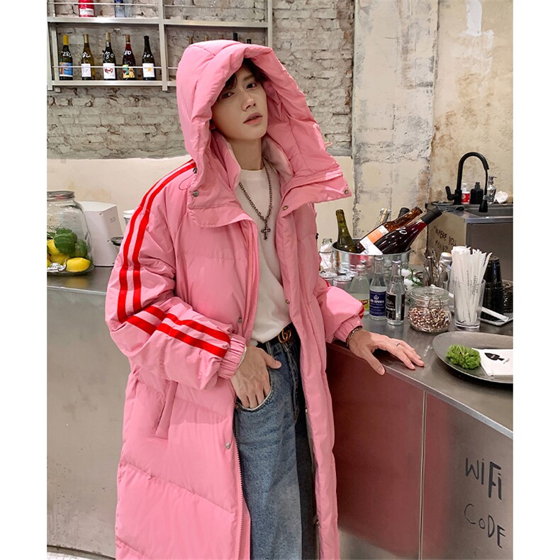 90%绒羽绒服D5580-TP235328冬季休闲连帽保暖长款潮牌外套,男装羽绒服,电商A102
