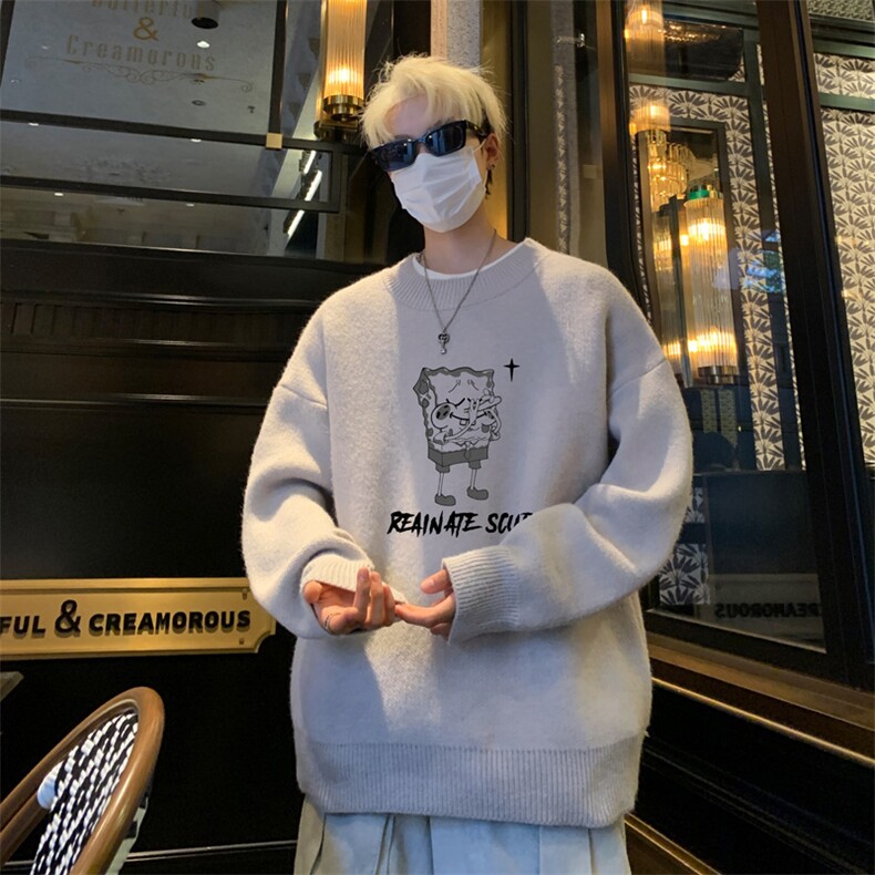 高质量！秋冬季半高领毛衣男士加绒加厚线衣针织衫男DMY514-特P38图片