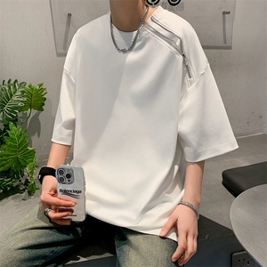C361-P30 2024夏季新款设计感短袖T恤男潮流小众简约体恤 现货图片