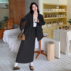 （现货）补单款韩系清新木耳花边半裙套装F561-P175-K268，女装套装/套裙，2C255