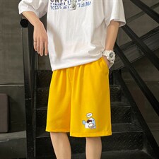 MK37239-P15冰丝短裤男士大码宽松休闲五分裤男运动中裤，男装休闲裤，电商A040