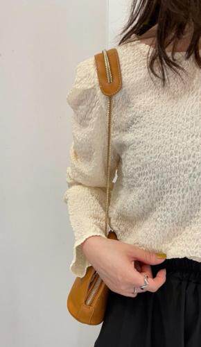 韩系泡袖上衣，其它，唯品