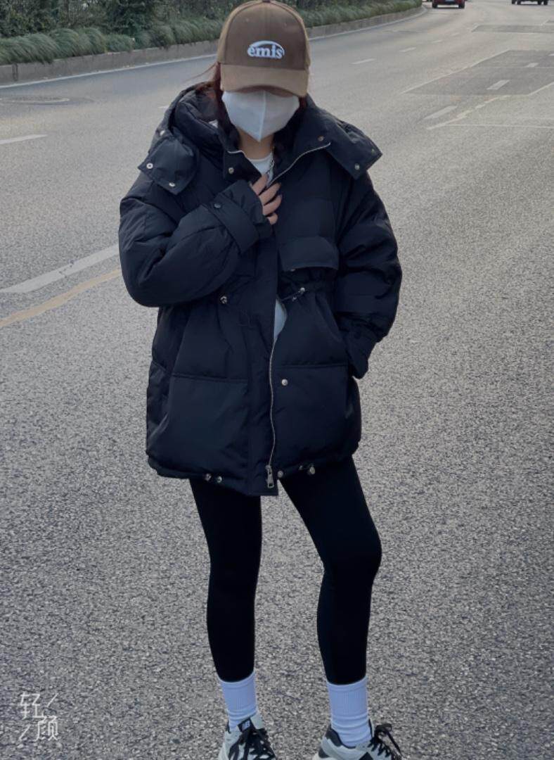 韩版收腰版羽绒服，女装羽绒服，玩美