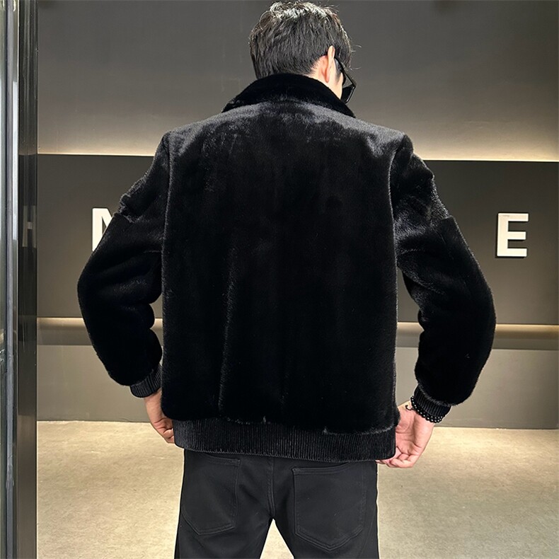 冬季男士时尚加厚仿皮草保暖爸爸装商务夹克外套ZX8931-P230,男装夹克,星座1105-3