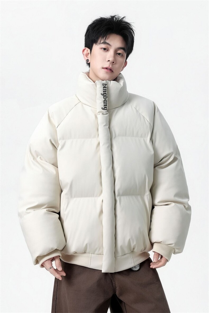 网图潮牌刺绣PU皮棉衣男女立领棉服百搭保暖外套310A-MY968-P78,男装棉衣,四季星座310A