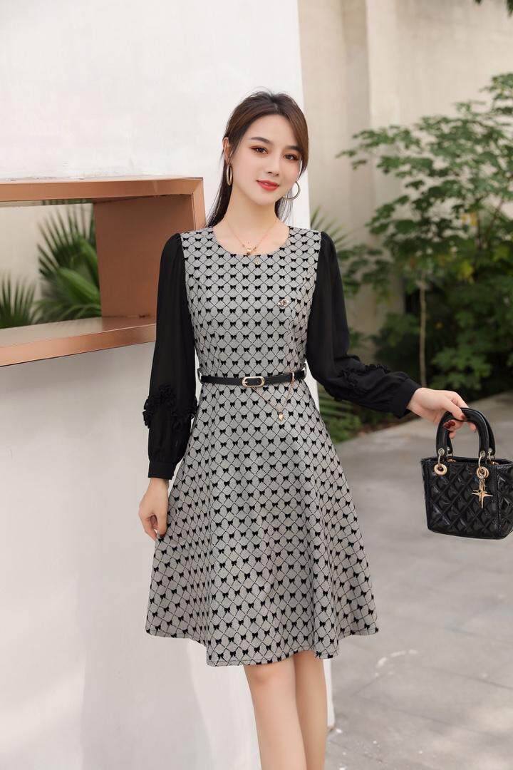 现货秋装连衣裙，女装连衣裙，锦豪达