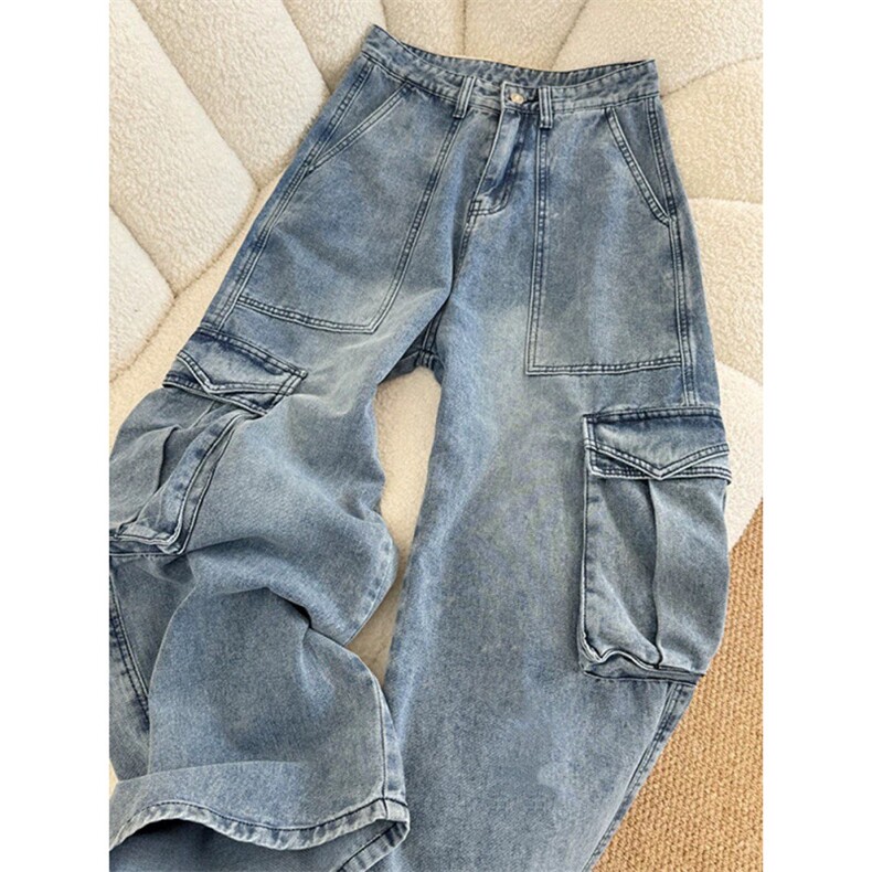 水洗做旧大口袋弯刀牛仔裤ZK0430-特批53,男装牛仔裤,星座313A(原308A-2)
