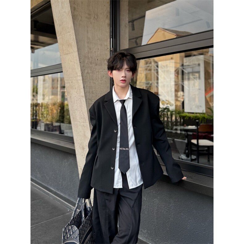 C316XZ50211P98夏秋新款修身短款外套西服显高西装黑色,男装西服,电商C316