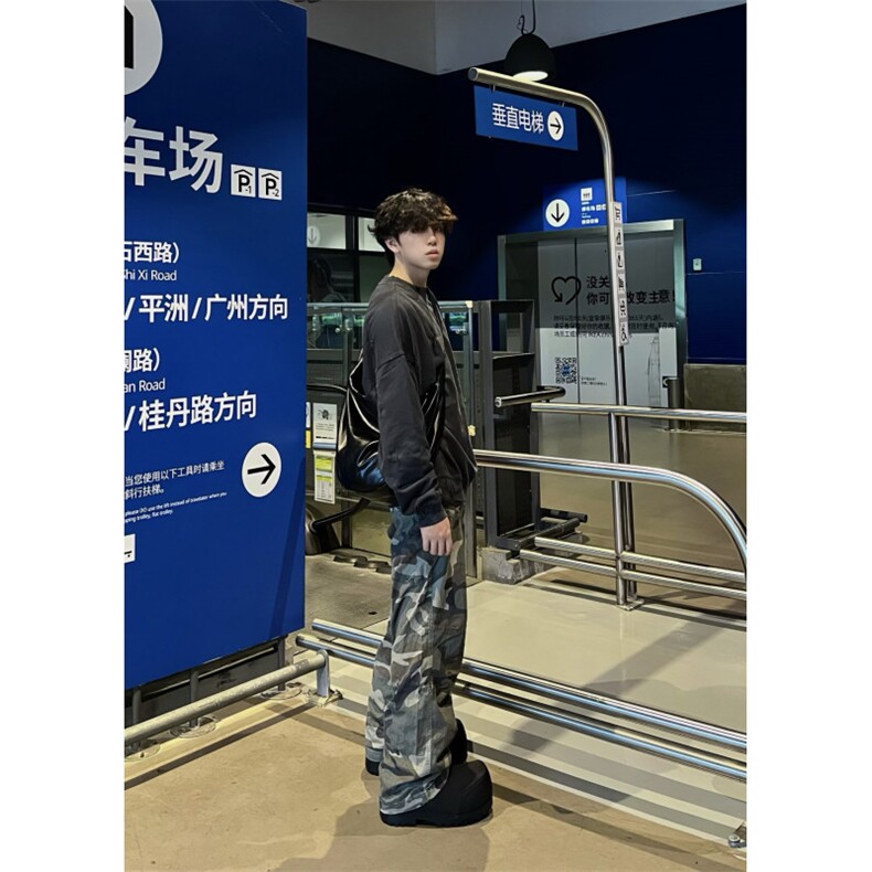 【有货】军绿色伐木迷彩工装裤男美式vibe裤子高街K7049HH-特P55,男装工装外套,星座1007（原301D）