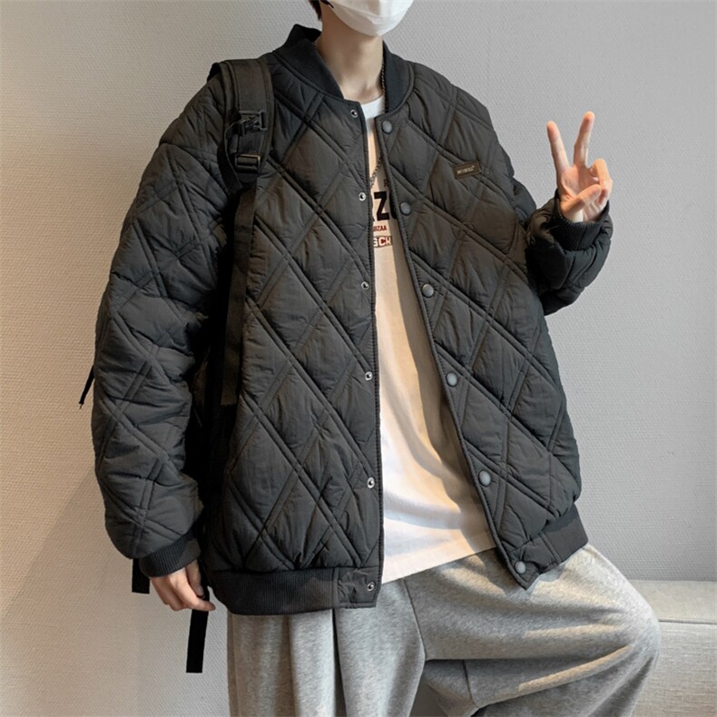 棉衣男2023冬季新款情侣棒球棉服oversize外套韩系棉袄M0265-P70,男装棉衣,星座308B-1
