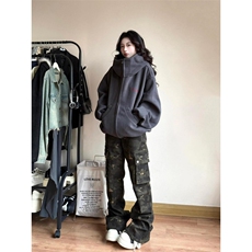 5535-P55原版做工刺绣内抽华棉复合休闲卫衣薄款/加绒，女装卫衣/绒衫，星座617A-2