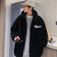 主推6万件毛圈绣冬款羊羔绒加大加厚棉服男XZ109-P105，男装棉衣，星座109-1