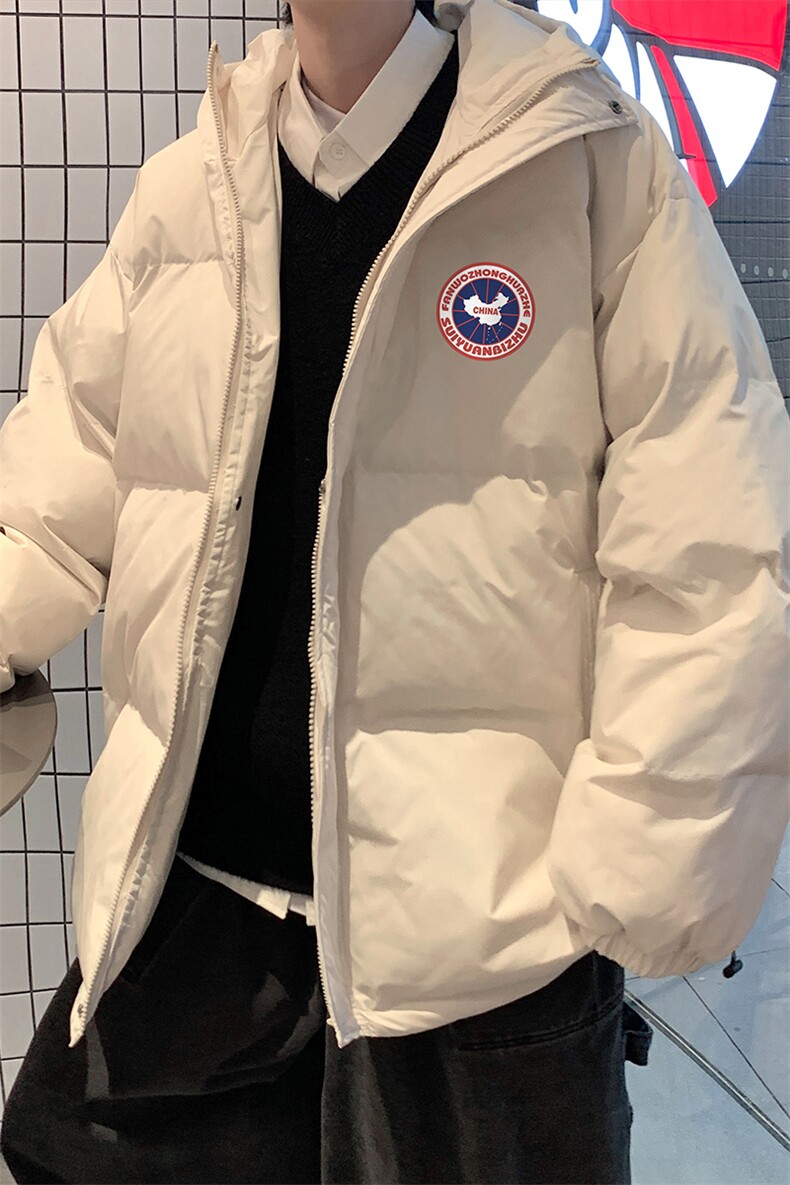 港风冬季新款连帽羽绒服男潮宽松印花字母新YR6137P225控298,男装羽绒服,电商A268A