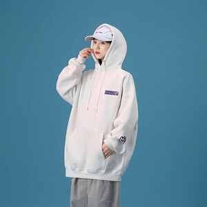 设计感小众炸街盐系连帽卫衣男女情侣欧美ins中性外套 WY801 P48图片