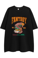 白底23新款夏季时尚百搭圆领卡通印花短袖T恤T1157P25控38，男装T恤，电商A247-1