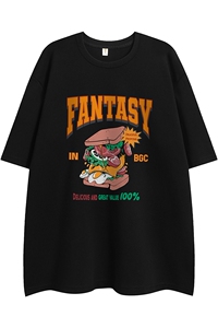 白底23新款夏季时尚百搭圆领卡通印花短袖T恤T1157P25控38图片