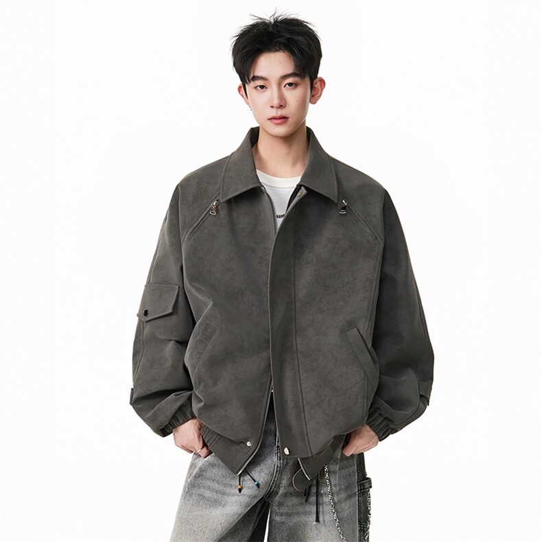 潮流高街扎染皮衣上衣夹克拉链设计感机车服C61321-TP75148,男装夹克,电商A102
