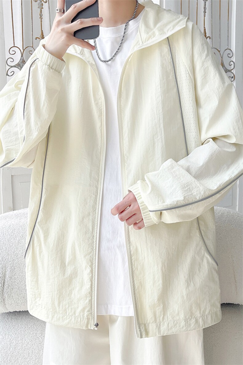2025夏季新款旋律风车反光条UPF50+防晒衣M-5XHS25487-特P40,男装防晒衣,电商A022