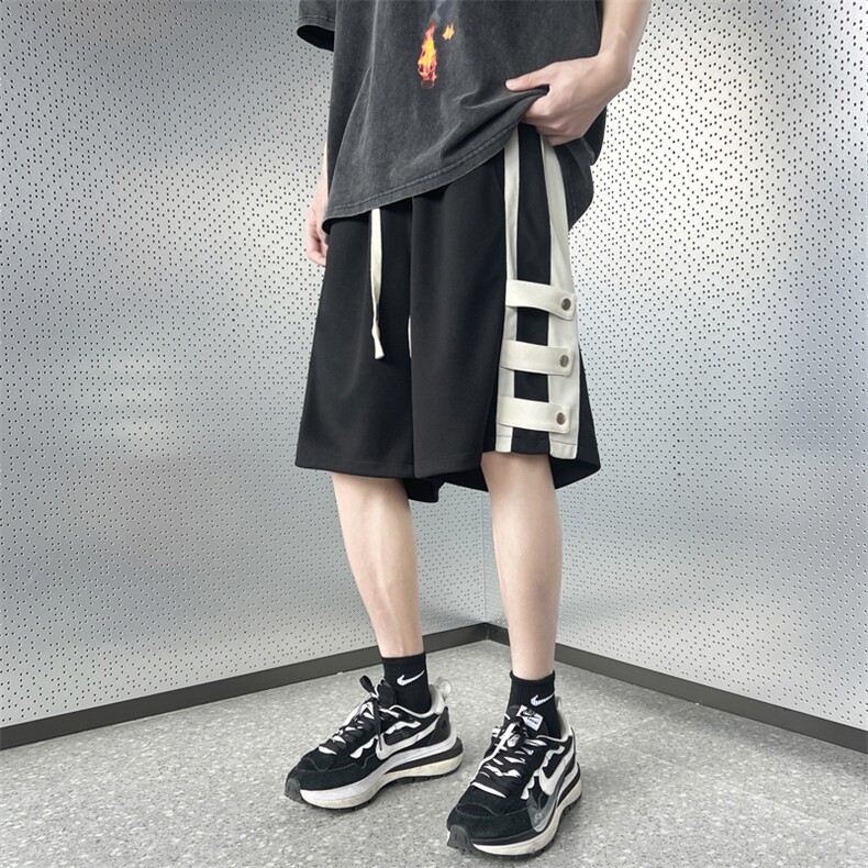 夏季休闲裤男青春流行时尚短裤宽松五分裤313A-1-NK106-P45控58,男装休闲裤,星座808A-1