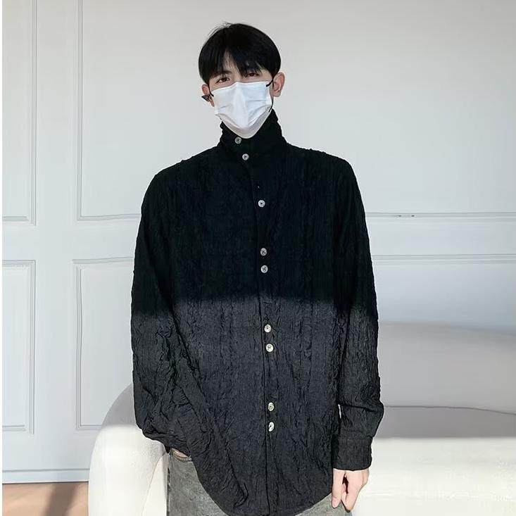 W401-P45中性男女立领长袖衬衫上衣,男装衬衫,星座911-1