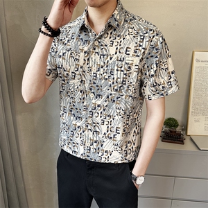 男士短袖衬衫夏季新款时尚百搭休闲衬衣薄款上衣C559-P68图片