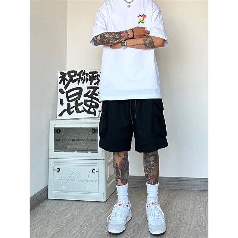 大码宽松休闲裤短裤工装裤五分裤A014-DY2373-P45控58,男装休闲裤,电商A014