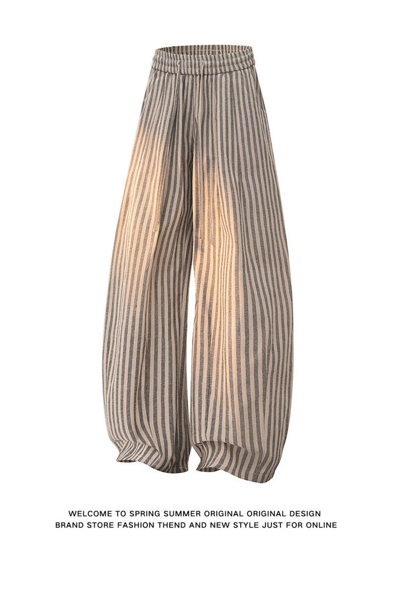 白底美式宽松条纹撞色拼接休闲裤休闲百搭XZ302B-1-K25619-P40,男装休闲裤,星座302B-1